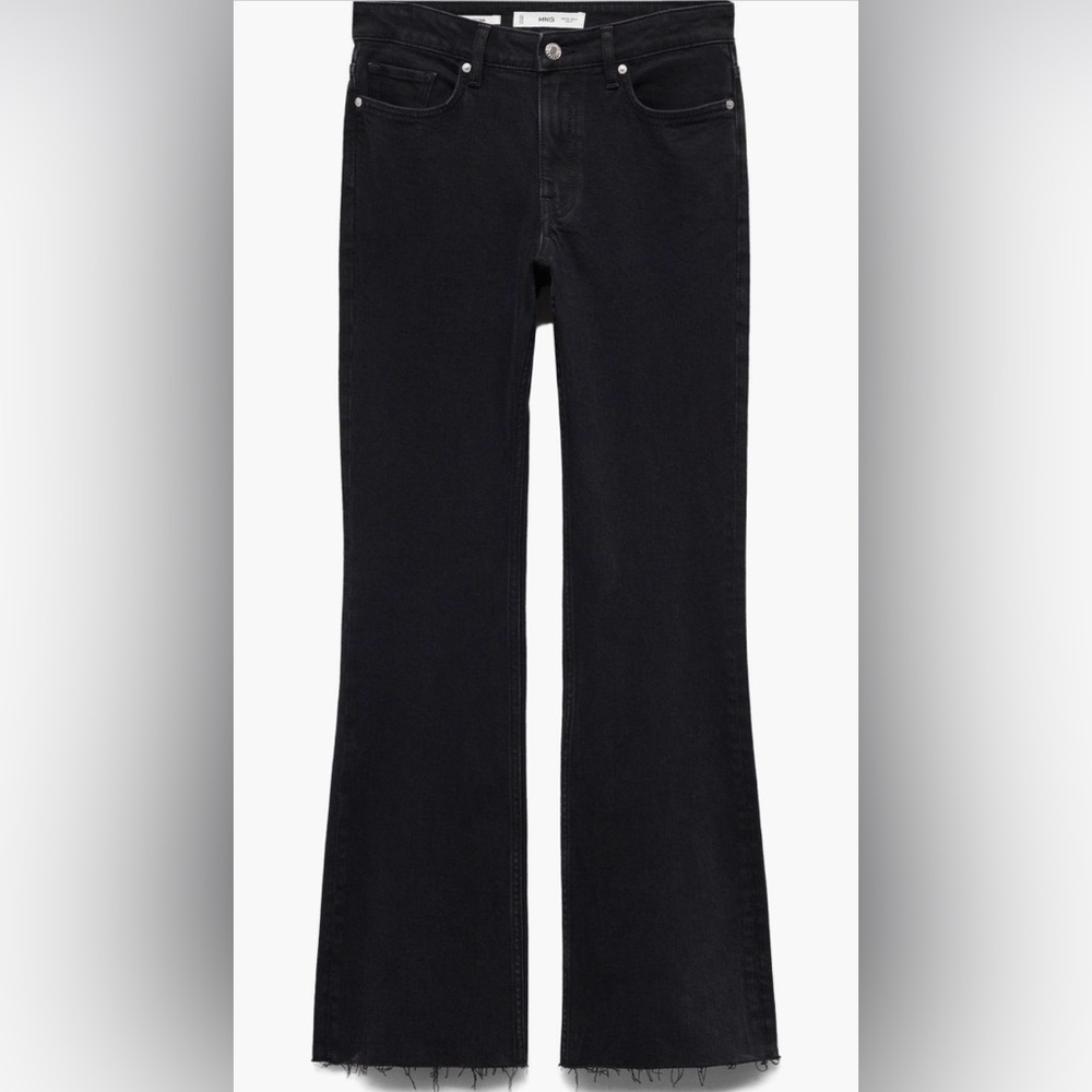 Mango Flare Black Jeans